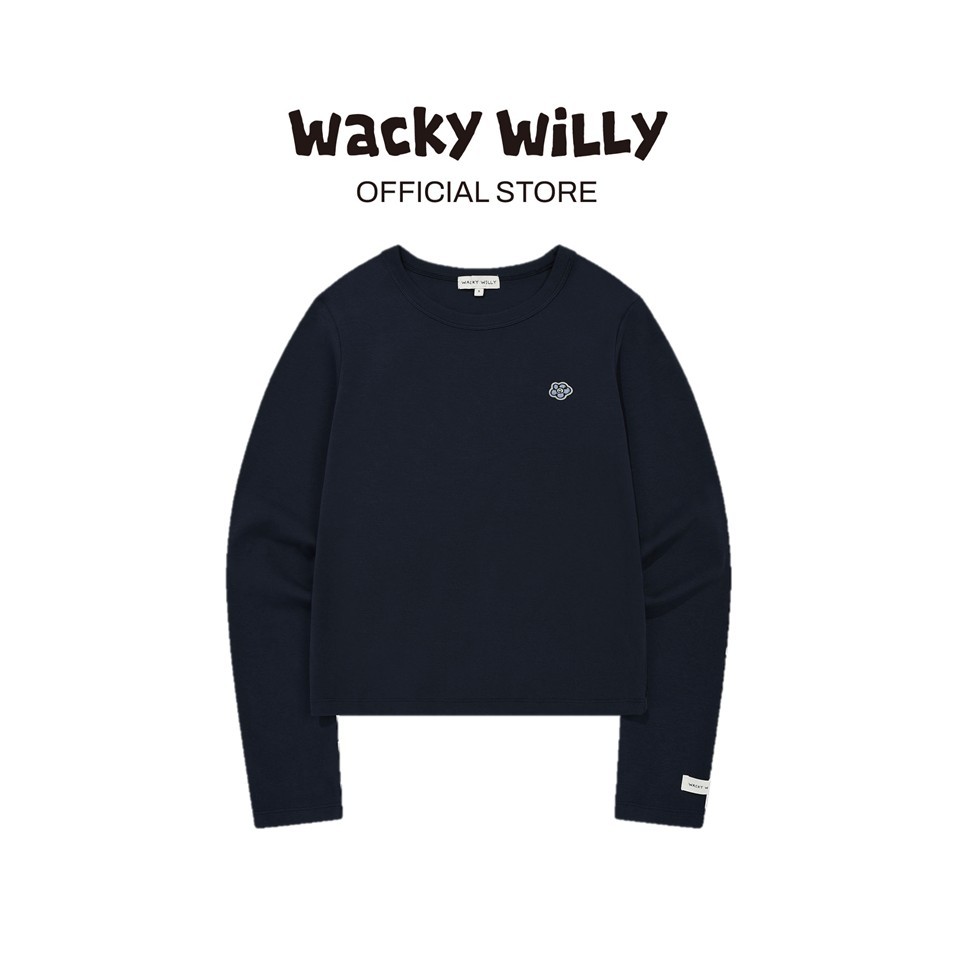 WACKY WILLY เสื้อแขนยาวรุ่น Women Lily Basic Cotton Long Sleeve Navy (80021SBCLSW_S6NAXX)