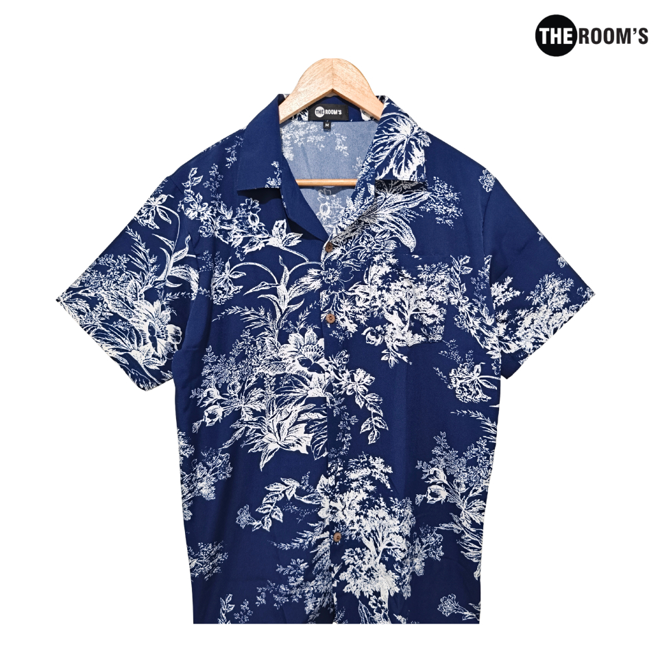THE ROOM'S - เสื้อฮาวาย เสื้อคู่ ส่งด่วน ผลิตในไทย สไตล์เกาหลี ผ้านิ่ม ไม่ต้องรีด ลายดอก เสื้อสงกรานต์ เสื้อทะเล ลายแฟโร — صورة 3