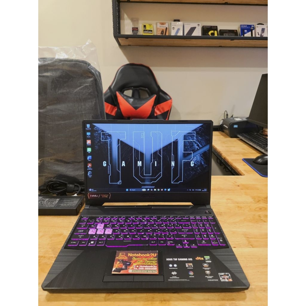 ASUS TUF A15 FA506NCR-HN005W R7-7435HS RTX3050 RAM16GB.DDR5 SSD512GB.G4 สภาพนางฟ้า98%