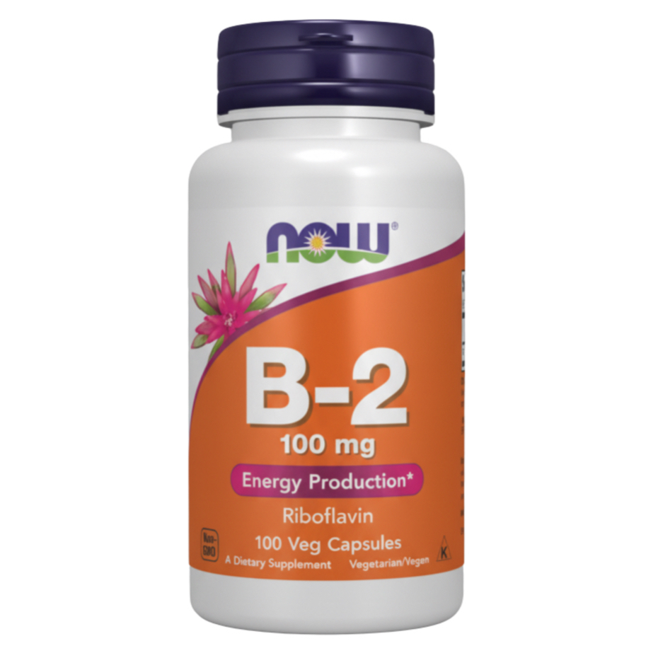 Vitamin B-2 / Riboflavin 100 MG (100 Capsules) by NOW Foods (0447)