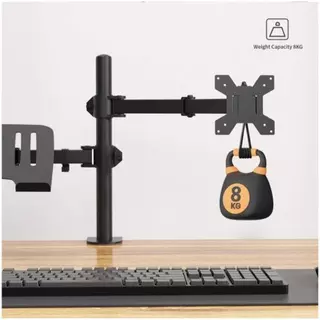 ขาตั้งจอคอม 17-32นิ้ว แต่งโต๊ะคอม Monitor Stand Arm 2-9kgแขนอะลูมิเนียมคู่ ขาตั้งโต๊ะแล็ปท็อป ขายึดจอคอ ปรับองศาจอได้