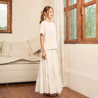 avocado - Waven tee เสื้อยืดสีพื้น Oversize เนื้อผ้า Lyocell ผสม Linen I มี 2 ไซส์