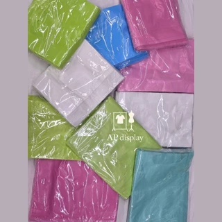 ถุงหูเจาะ ถุงพลาสติกแฟชั่นหูเจาะสีพื้น ขยายข้าง แพ็คละ 1กิโลกรัม