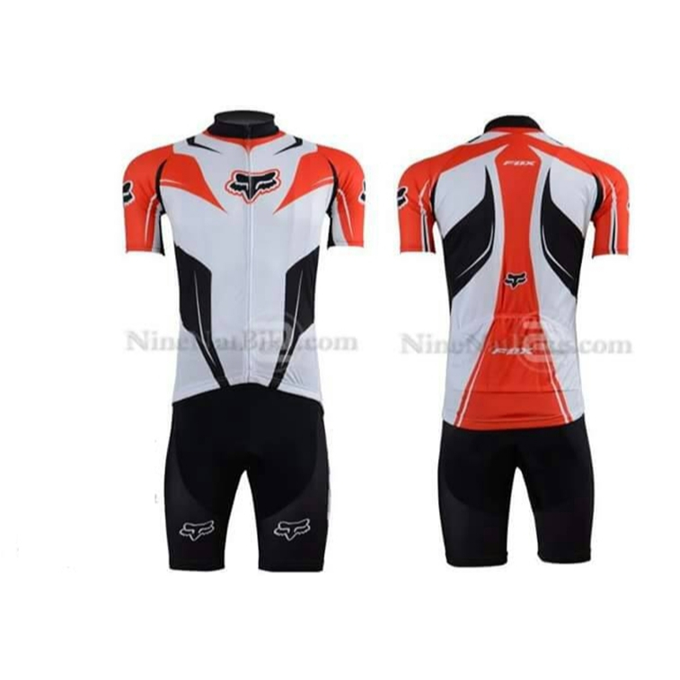 ชุดปั่นจักรยาน Fox Orange White  FOX-WH-OR-01 ขาวส้มใหม่