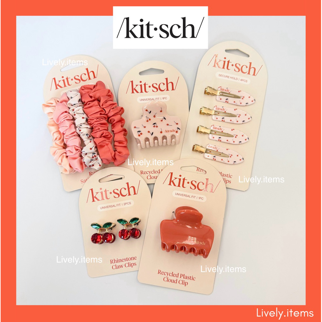 (พร้อมส่งแท้100%🇺🇸) Kitsch Cherry Collection🍒 กิ๊บหนีบผม ยางรัดผม ลายเชอรี่