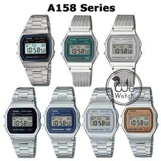 !!ประกัน 1 ปี กล่อง CMG!! CASIO รุ่น A158 นาฬิกาข้อมือ digital เรียบง่าย มีสไตล์ คลาสสิก A158WEM A158WEWA