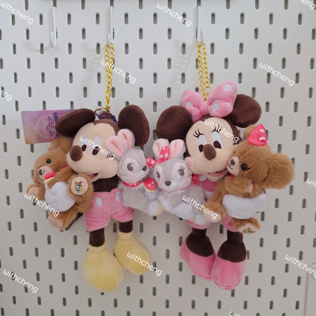 พร้อมส่ง 🐭🎀 Disney Unibestiez Collection พวงกุญแจ Mickey & Minnie สุดคิ้วท์ 💖