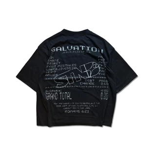 STND011 Boxy T-Shirt “Richgod” เสื้อยืดครอปวินเทจ