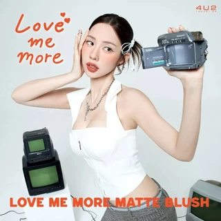 ถูก/แท้/มีไลฟ์ (2 ชิ้น 299.-) บลัชออน 4U2 Love Me More Matte Blush บลัชแมท บลัชตลับกลม ปัดแก้ม เนื้อนุ่ม พิกเมนต์แน่น