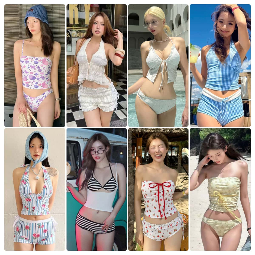 Hot.bikini🌺🌺ชุดว่ายน้ำสองชิ้น ชุดว่ายน้ำผู้หญิง ชุดไปทะเล.ลายดอก สไตล์เซ็กซี่🌺🌺ส่งไวจากไทย
