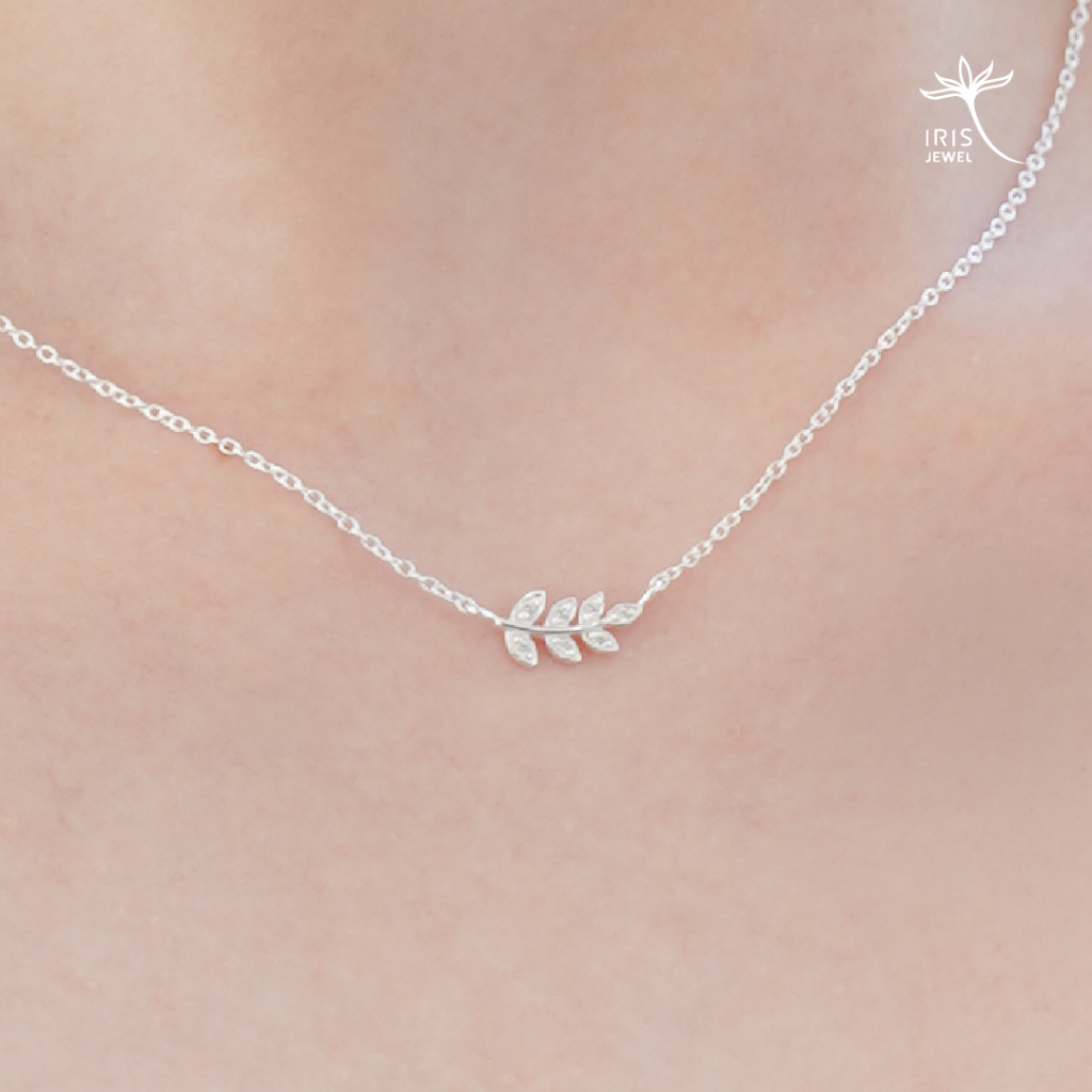 IRIS JEWEL สร้อยคอเงินแท้925 Silver Leaf ✨