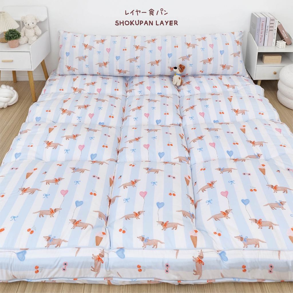 พร้อมส่ง ! Shokupan layer × Leilalynn Topper นุ่มพิเศษ พับเก็บได้ ลายน่ารัก มินิมอล🛏️