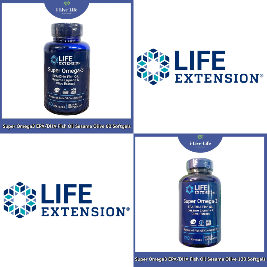 Life Extension -  Super Omega 3 EPA/DHA Fish Oil Sesame & Olive  ซุปเปอร์โอเมก้า-3 ลิกแนนเมล็ดงา & มะกอก