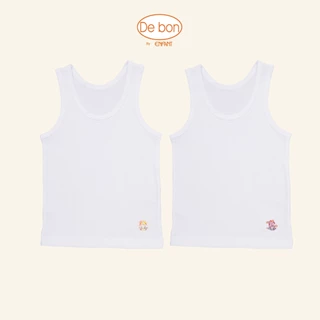 DE BON เสื้อกล้ามเด็กผู้ชายและเด็กหญิง ลายผลไม้-แมว สำหรับเด็ก 2 - 10 ปี 1แพค บรรจุ 2 ตัว รุ่น EV2R20