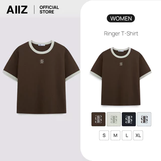 AIIZ (เอ ทู แซด) - AIIZ เสื้อยืดผู้หญิงแขนสั้น AIIZ Women’s Ringer T-Shirt