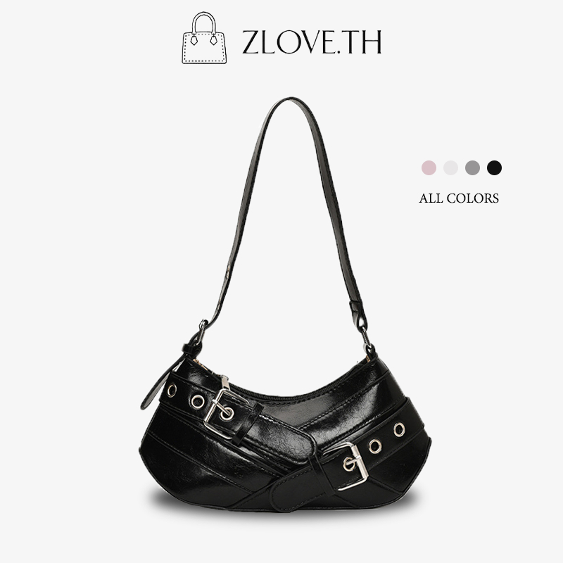 ZLOVE กระเป๋าสะพาย สไตล์ใหม่ วินเทจ แฟชั่น สีทึบ กระเป๋าสวย
