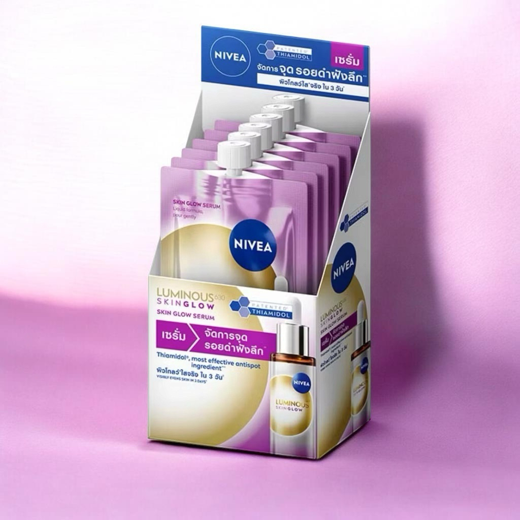 Nivea Luminous 630 Skin Glow Serum 1 กล่อง 6 ซอง