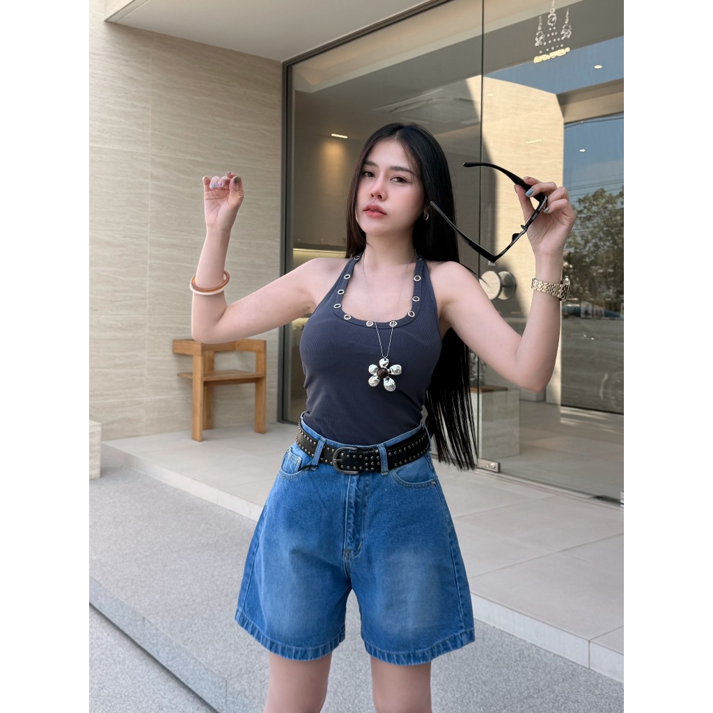 Acasey กางเกงยีนส์ผู้หญิง ขาสั้น ขา3ส่วน ทรงสวย งานป้าย แนะนำเลยจ้า Otw ไซส์ S - 3XL รูปที่ 7