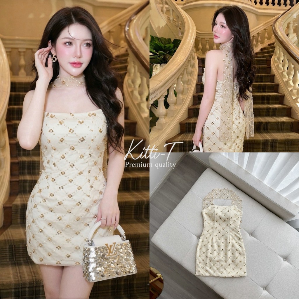 KITTI-T Dress เดรสสั้น:  KT 1352