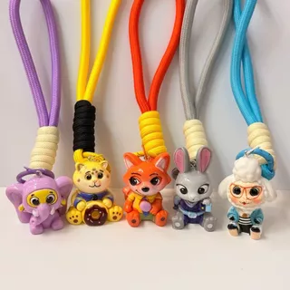 พวงกุญแจตุ๊กตา Zootopia สุดน่ารัก เซต 5 สไตล์ (จูดี้, นิก) งานละเอียด พร้อมสายคล้องมือ พร้อมสายคล้องมือสีสดใส