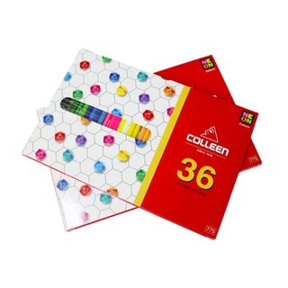 😀 สีไม้ ดินสอสี สีไม้คอลลีน Colleen 36 แท่ง 36 สี