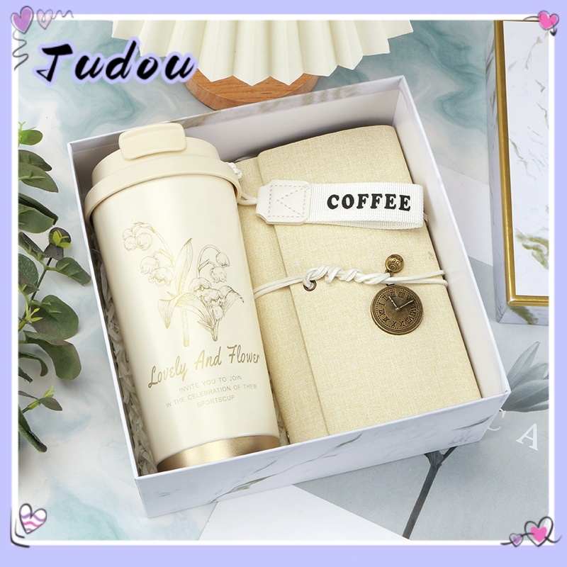 Gift Set กล่องของขวัญคัพเกรด+สมุดโน้ต สไตล์หรูหรา เหมาะสําหรับของขวัญธุรกิจ/พนักงาน | Practical Gift for Work & Study