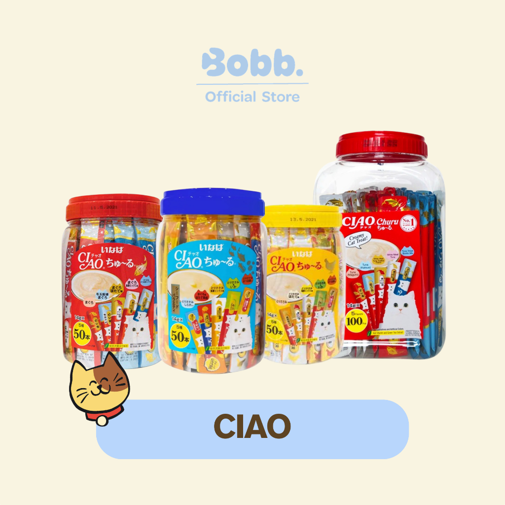 ขนมแมวเลีย CIAO รสชาติหลากหลาย