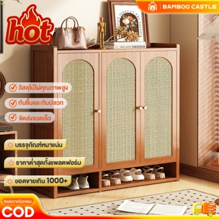 🐼 (ราคาพิเศษจากโรงงาน )ชั้นวางรองเท้า ตู้ใส่รองเท้าไม้ ตู้รอ…