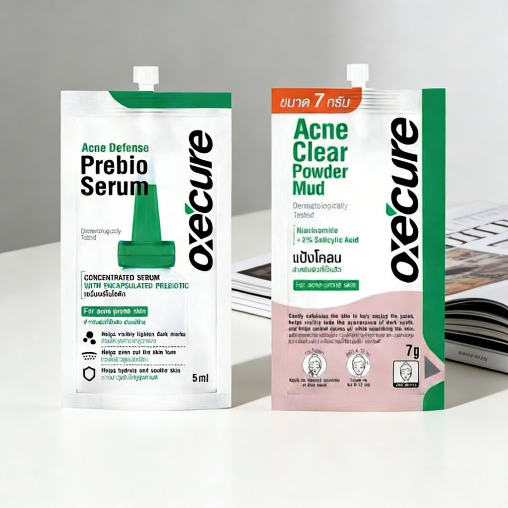 [ 1 ซอง ] Oxe'Cure อ๊อกซีเคียว แอคเน่ เคลียร์ สำหรับผิวเป็นสิว แบบซอง ครบทุกสูตร