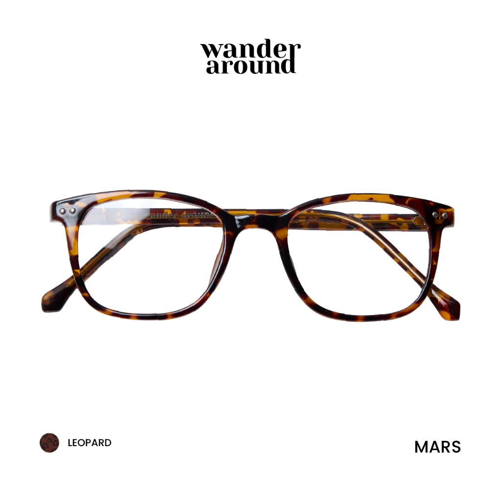 WANDER AROUND GLASSES FRAME - Mars (Leopard) แว่นตา