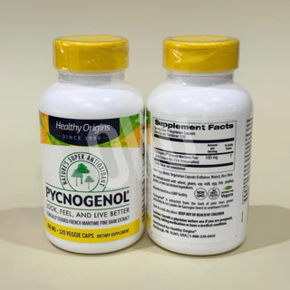 Healthy Origins Pycnogenol 100 mg (60 เม็ด) เปลือกสนฝรั่งเศส เปลือกสนมาริไทม์ 100mg