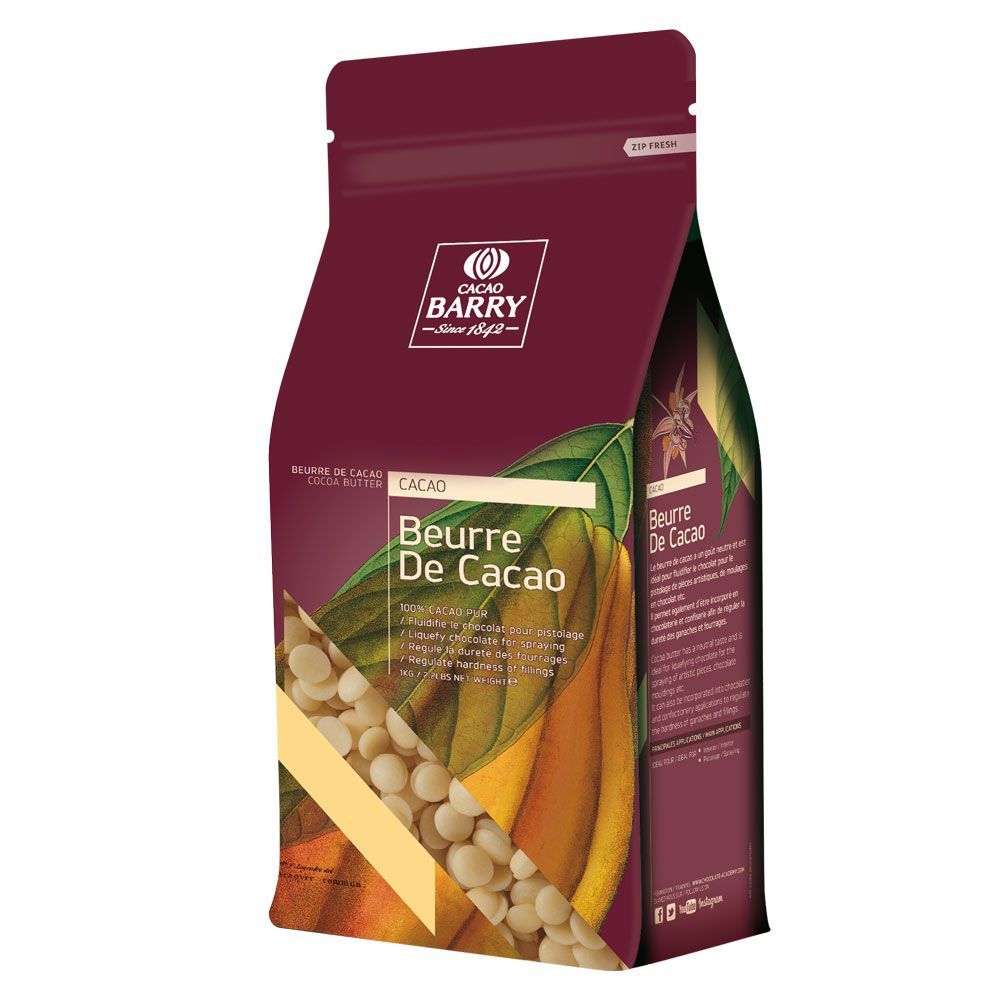 AFBS Cacao Barry Cocoa Butter (ชนิดเม็ด) 1KG. #1109233