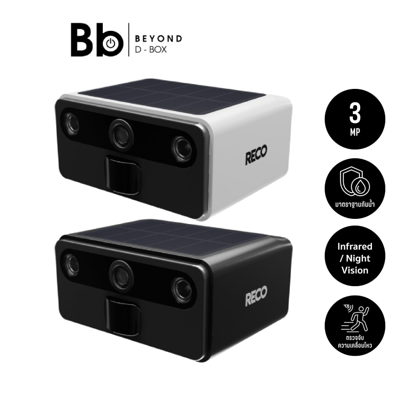 กล้องวงจรปิด RECO 4G SOLAR CCTV Camera by BB Beyond D-Box