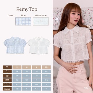 DAILYLOOK.SM --- Remy top เสื้อแขนตุ๊กตา ทรงครอป แต่งระบายลู…