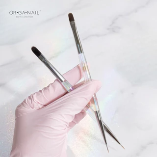 พู่กันต่อเจล ORGANAIL แปรง 2 ฝั่งพร้อมปลอกใส่