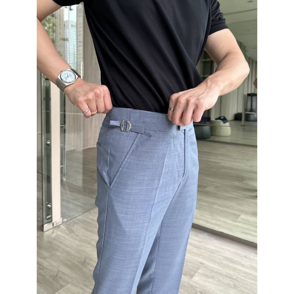 VINCH Double Belts Trousers V.3 - Sky Blue