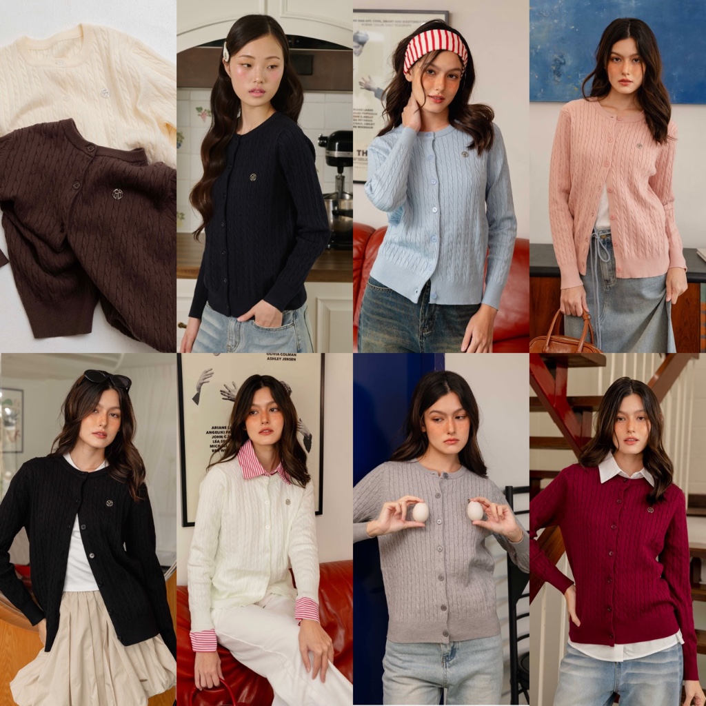 [Trendyลด25%] CHUUCHOP - Lollipop Cardigan คาดิแกนไหมพรม ผ้านุ่ม(C8354)