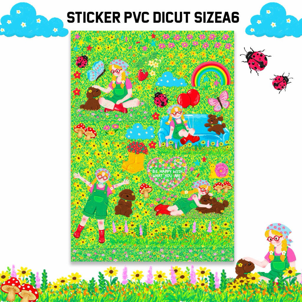 Sticker PVC Dicut ____ น้องเดซี่ ดอกไม้