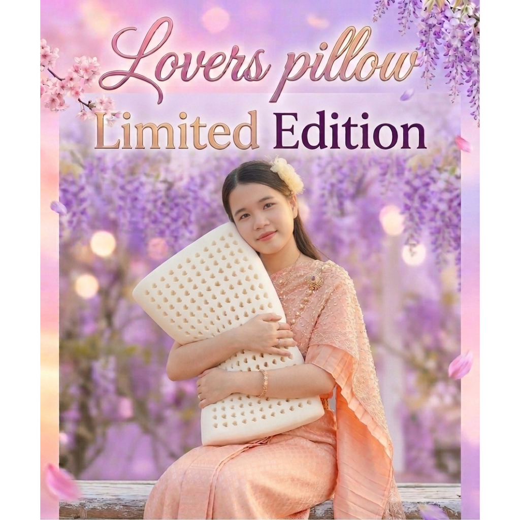 Malika Limited Edition Lovers Pillow หมอนยางพาราแท้100% ระบายอากาศ กันไรฝุ่น ป้องกันการเกิดสิว ลดอาการปวดคอ ลดอาการกรน – โปรปัง