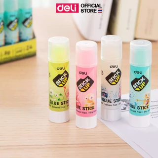 กาวแท่งเจล Deli 8g สีใส ปลอดสารพิษ ลายการ์ตูนน่ารัก พกพาง่าย เหมาะเด็กและงานประดิษฐ์