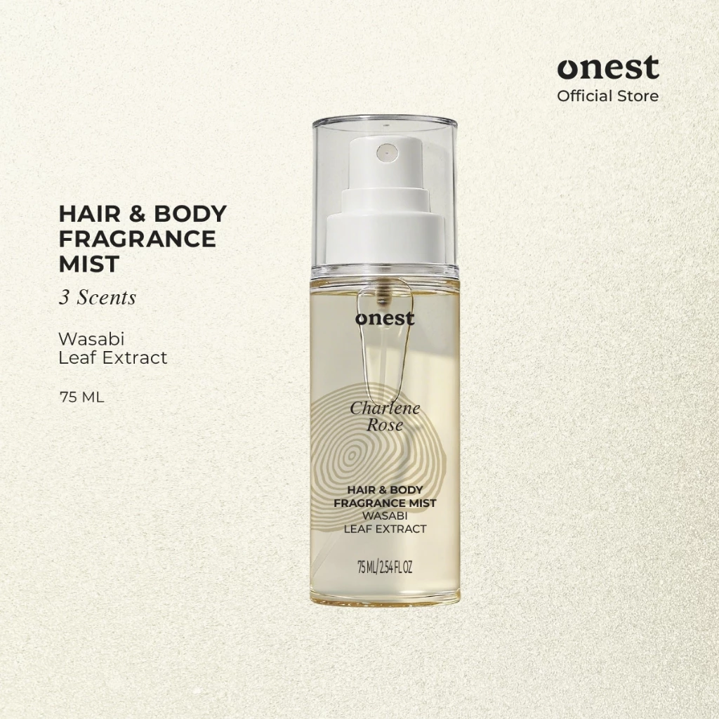 ONEST Hair & Body Fragrance Mist 75 ML Wasabi Leaf Extract สเปรย์หอมสำหรับผมและผิวกาย ระงับกลิ่นไม่พึงประสงค์