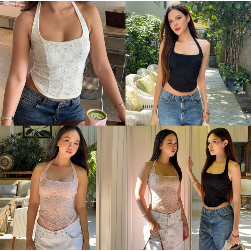 Tonic top by Duex Studio (XS-2XL)  corsetลูกไม้ไม่มีโครง เว้าเอวข้าง ใส่สบายแต่สวยเป๊ะ