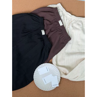 funnybunny - กางเกงผ้าด๊อบบี้ รุ่น Dobby pant กางเกงผ้าฝ้ายลายฉลุ ใส่สบายระบายอากาศได้ดี detail มีกระเป๋าสองข้าง