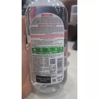 [1 ขวด] Garnier การ์นิเย่ ไมเซล่า คลีนซิ่ง วอเตอร์ เซนซิทีฟ ขนาด 400 มล.(ขวดชมพู)