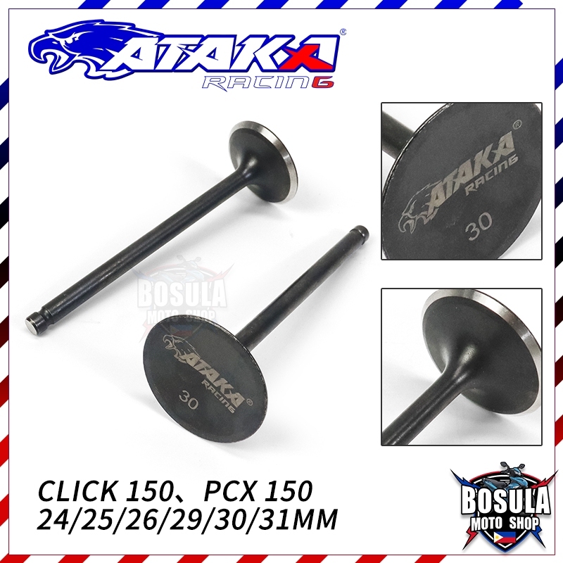 ATAKA วาล์วแต่ง [ไอดี/ไอเสีย] PCX125/150 CLICK125/150/คลิก150/พีซีเอ็กซ์150 24/25/26/29/30/31 มม (1PCS)