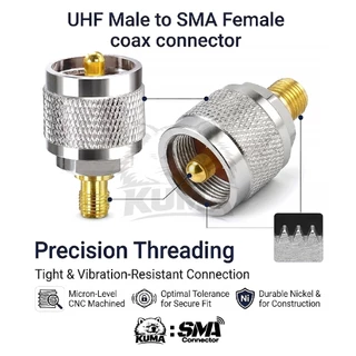 1 ตัว / SMA to UHF แบบตัวเลือก มีหัว ผู้ หัวเมีย Male Female SO239 PL259 เคเบิ้ล วิทยุ เสาอากาศ RF