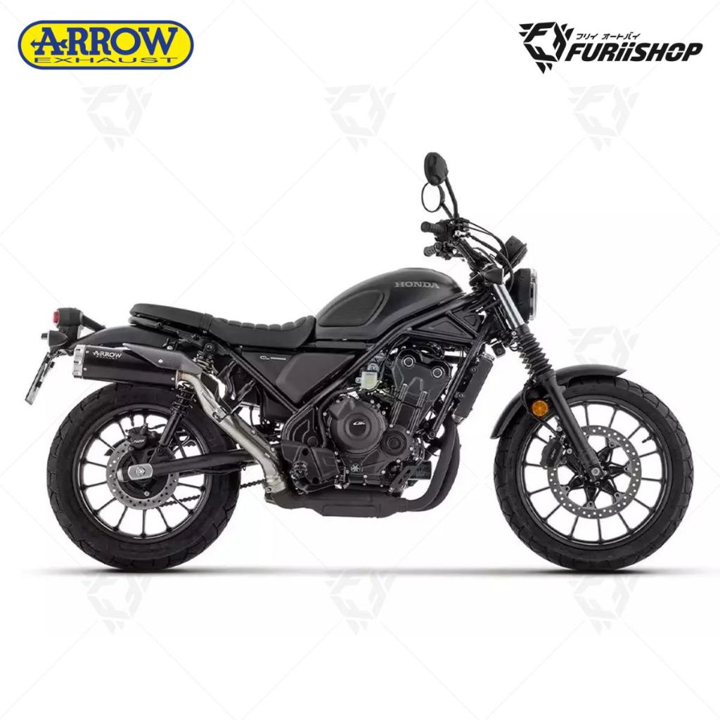 ท่อสูตร/ท่อแต่ง/ท่อไอเสีย Arrow Black-Carbon Slip on : for Honda CL500 2023