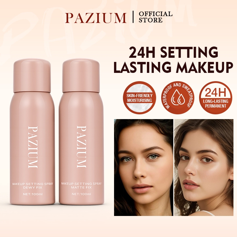 PAZIUM สเปรย์ล็อคเมคอัพ สเปรย์ล็อค100ml ควบคุมความมัน ติดทนนาน สำหรับผิวผสมและผิวมัน