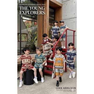 nicha.cnx ชุดช้างเด็ก เสื้อลายช้าง+กางเกงลายช้าง  ใส่ได้ทั้ง…