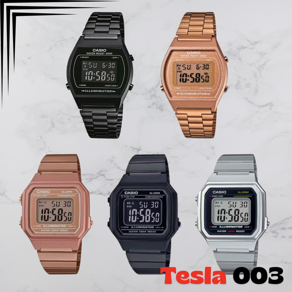 นาฬิกาข้อมือ รุ่น B640W / B650W สายสแตนเลส นาฬิกาข้อมือชายหญิงใส่ได้